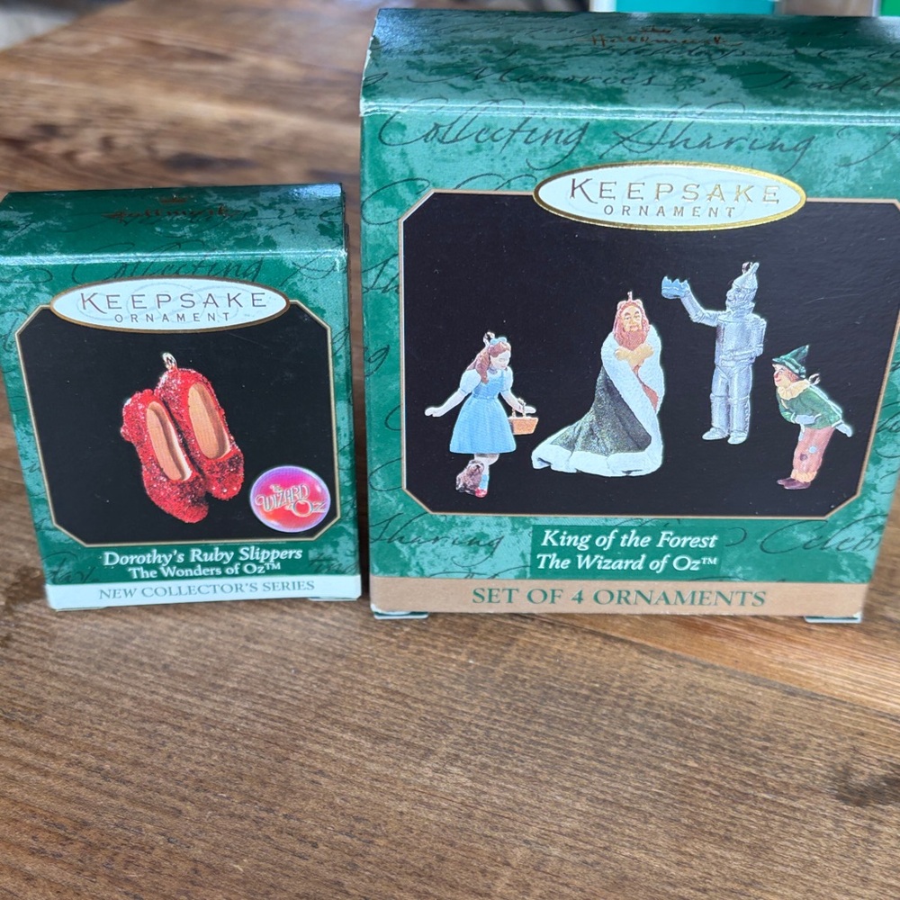 Hallmark Keepsake Ornaments - Red and Green Wizard of Oz Set